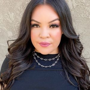 2 Layered silver chain